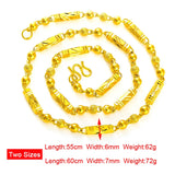 Hong Kong Bamboo Men Necklaces 24K High-Class Jewelry