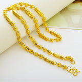 Hong Kong Bamboo Men Necklaces 24K High-Class Jewelry