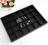 PU Leather Jewelry Pallet Necklace Tray Rings Bracelet Exhibition Organizer