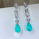 Hypoallergenic Emerald Paraiba Tourmaline Earrings