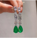 Hypoallergenic Emerald Paraiba Tourmaline Earrings