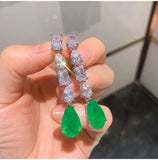 Hypoallergenic Emerald Paraiba Tourmaline Earrings