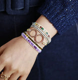Infinity Charm Inspirational Crystal Wrap Rope Bracelet