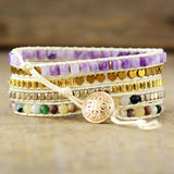 Infinity Charm Inspirational Crystal Wrap Rope Bracelet