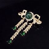 Zircon Tassel Brooch Pin Palace Style Dress Corsage Anti-light Broochpin