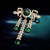 Zircon Tassel Brooch Pin Palace Style Dress Corsage Anti-light Broochpin