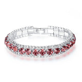 925 Silver Zircon Charm Bangles for Women - Wedding Gift