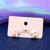 100Pcs Beige Paper Earring Display Cards Ear Studs Nail Packaging Cards