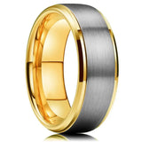 Men's 8MM Tungsten Ring Rose Brushed Titanium Steel Wedding Band
