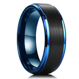 Men's 8MM Tungsten Ring Rose Brushed Titanium Steel Wedding Band