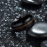 Tungsten Carbide Men's Ring Hawaiian Koa Wood Inlay Wedding Band