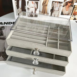 Acrylic Jewelry Box Organizer for Women Bracelet Ring Drawer