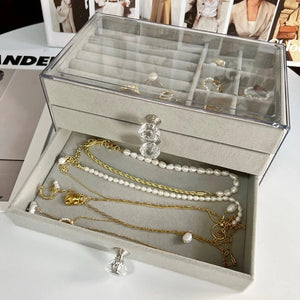 Acrylic Jewelry Box Organizer for Women Bracelet Ring Drawer