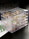 Acrylic Jewelry Box Earings Display Organizer Drawer Necklace Storage