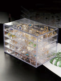 Acrylic Jewelry Box Earings Display Organizer Drawer Necklace Storage