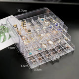 Acrylic Jewelry Box Earings Display Organizer Drawer Necklace Storage