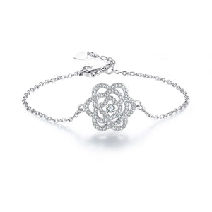 Crystal Flower Women Bracelet Camellia Bracelet