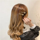 Camellia Pearl Hair Clip Crystal Women Hair Ornament