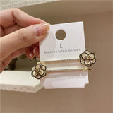 Camellia Pearl Hair Clip Crystal Women Hair Ornament