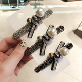 Camellia Pearl Hair Clip Crystal Women Hair Ornament