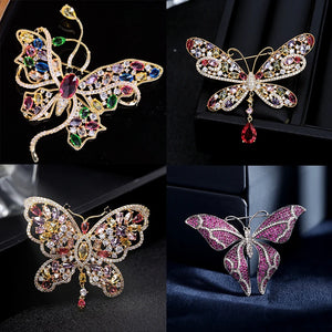 Butterfly Brooch Pin for Women, Enamel Scarf Buckle