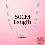925 Silver Infinity Clasp Snake Chain Necklace for Women