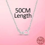 925 Silver Infinity Clasp Snake Chain Necklace for Women