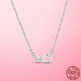 925 Silver Infinity Clasp Snake Chain Necklace for Women