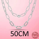 925 Silver Infinity Clasp Snake Chain Necklace for Women