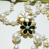 Long Pearl Necklace Double Layer Pendant Sweater Chain