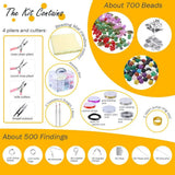 Acrylic Letter Beads Volcanic Stone Crystal Set for DIY Jewelry Making