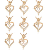 Rose Heart Pendant, 26 Letters Necklace, Birthday & Anniversary Gift