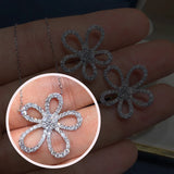 Women's Zircon Flower Jewelry Set for Wedding