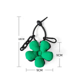 Green Couples Matching Bag Charm Flower Accessories - Boyfriend Gift