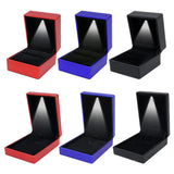 LED Jewelry Box Ring Box with LED Light Engagement Wedding Rings Case