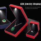 LED Jewelry Box For Lover Gift Wedding Ring Pendant Earring Display