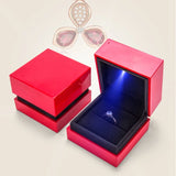 LED Jewelry Ring Display Earring Pendant Storage Organizer Case