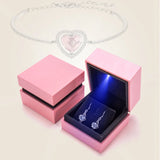 LED Jewelry Ring Display Earring Pendant Storage Organizer Case