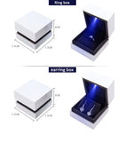 LED Jewelry Ring Display Earring Pendant Storage Organizer Case