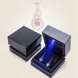 LED Jewelry Ring Display Earring Pendant Storage Organizer Case