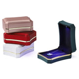 LED Light Jewelry Display Case for Wedding Bridal Women Rings Necklace