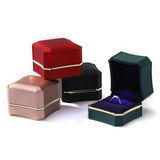 LED Light Jewelry Display Case for Wedding Bridal Women Rings Necklace