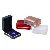 LED Light Jewelry Display Case for Wedding Bridal Women Rings Necklace