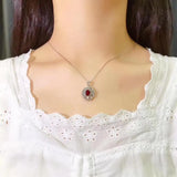 Lab Diamond Ruby Cross Pendant 925 Sterling Silver Flower Jewelry