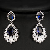 Zircon Stud Earrings Wedding Anniversary Crystal Jewelry Gift
