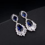Zircon Stud Earrings Wedding Anniversary Crystal Jewelry Gift