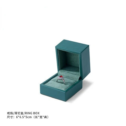 Leather Jewelry Ring Box with Logo