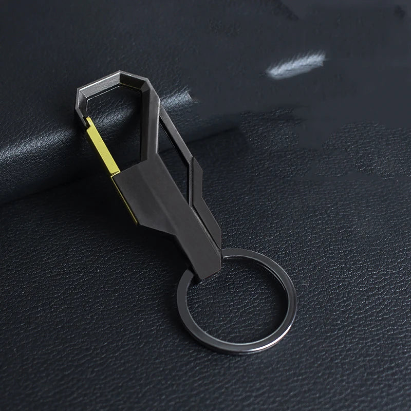 Men's Leather Keychain Metal Holder Car Key Chain