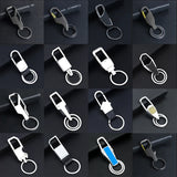 Men's Leather Keychain Metal Holder Car Key Chain