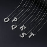 Letter Necklace For Women 925 Sterling Silver Alphabet Pendant